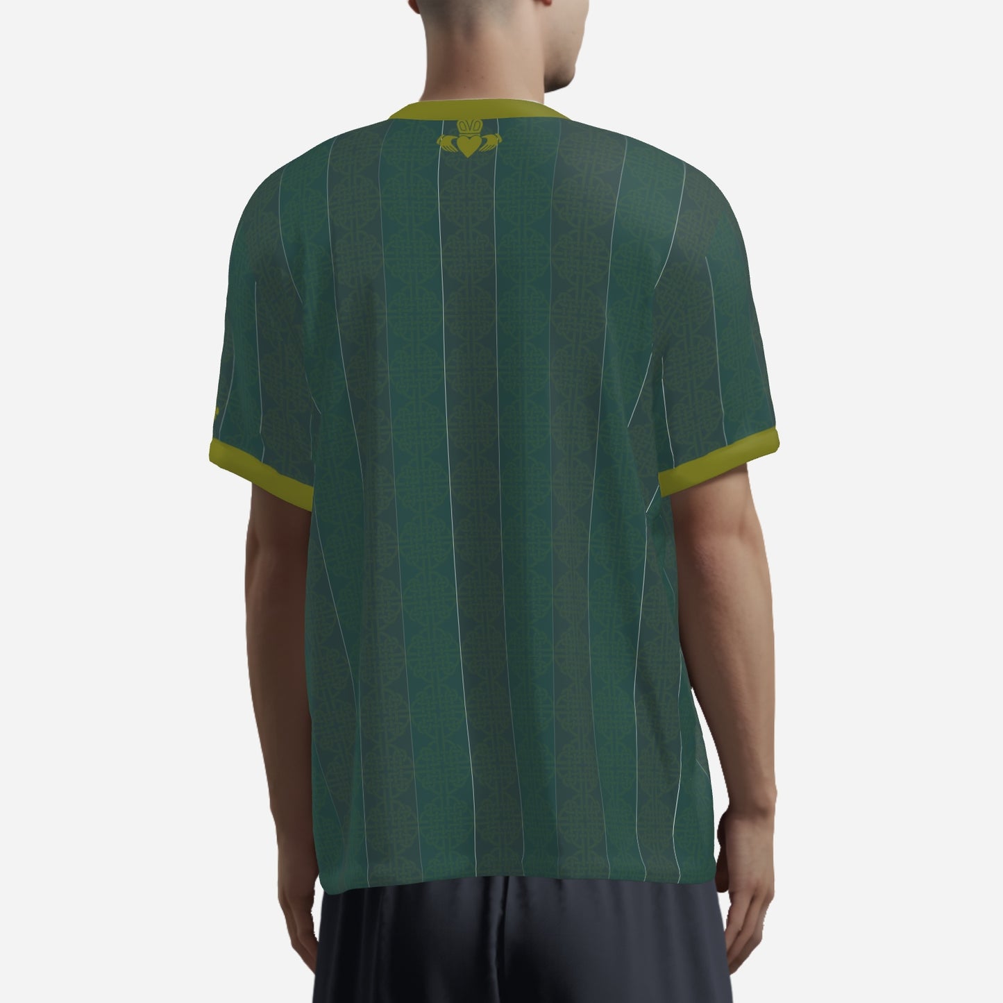 Claddagh shirt with gold trim