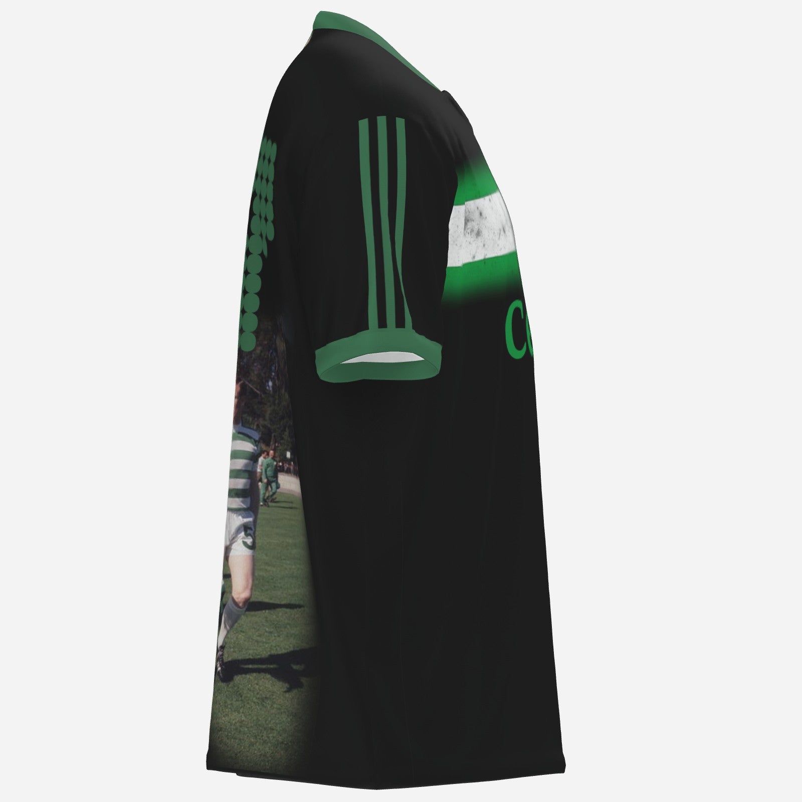 Celtic Tribute Jersey – Black Edition Featuring the 1967 Lisbon Lions Honouring Legends. Celebrating Glory.