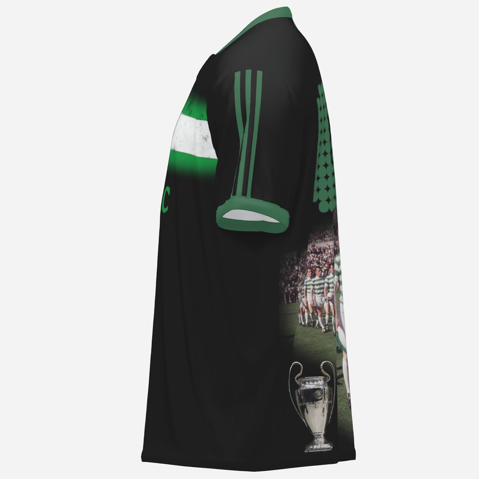 Celtic Tribute Jersey – Black Edition Featuring the 1967 Lisbon Lions Honouring Legends. Celebrating Glory.