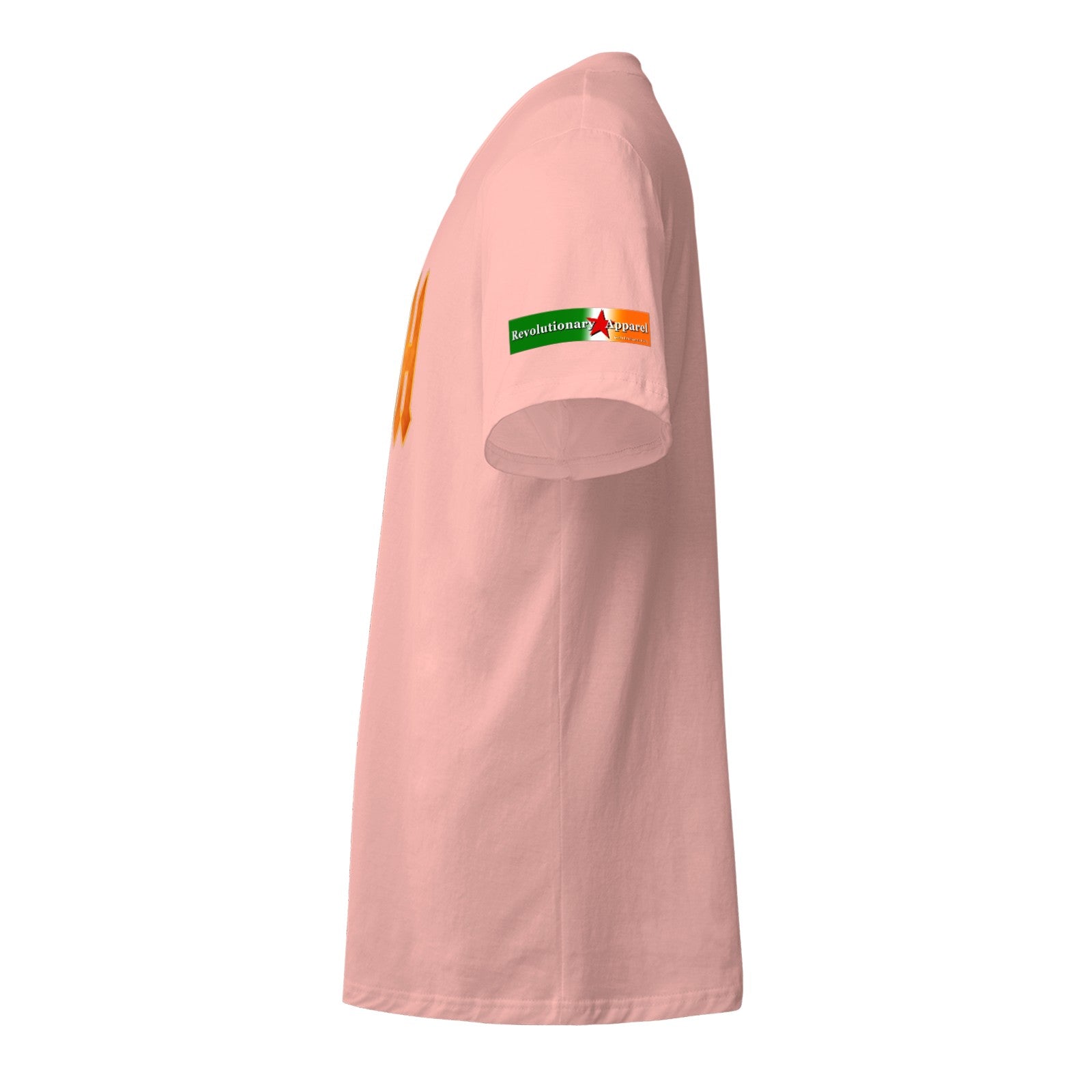 Pink T-shirt with the IRISH in AC/DC font