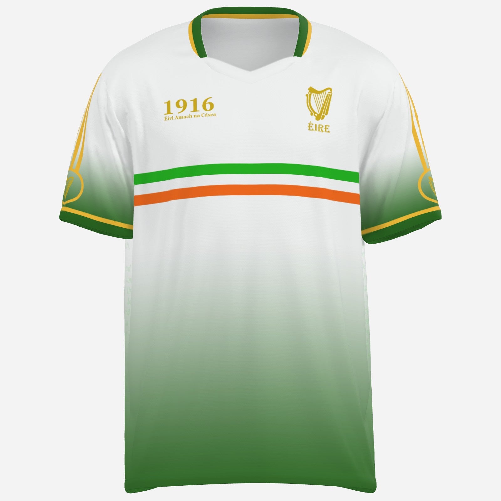 Easter Rising Shirt in white with green collar
