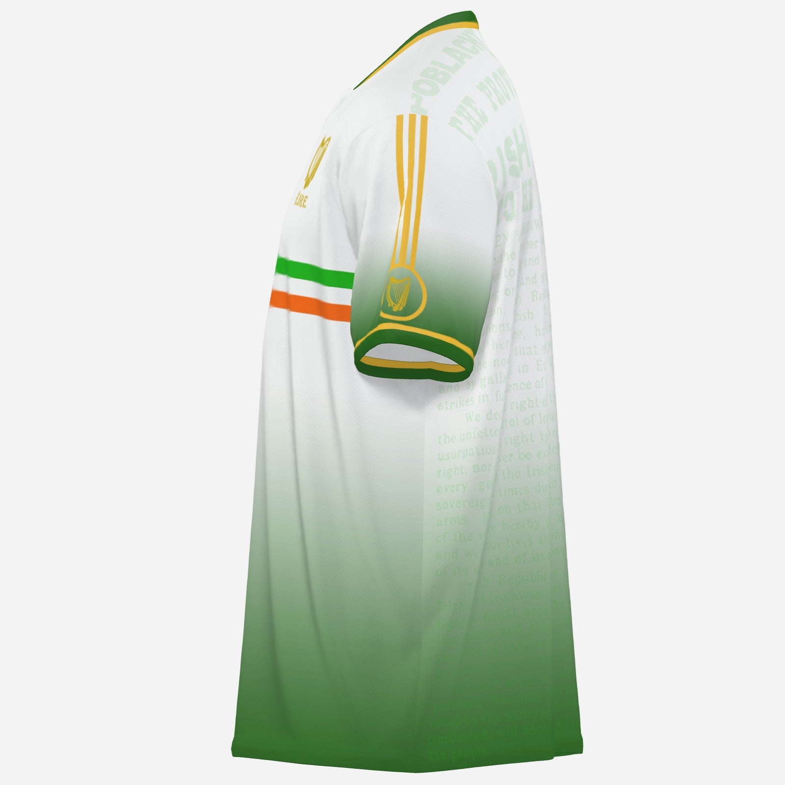 Easter Rising Shirt in white with green collar