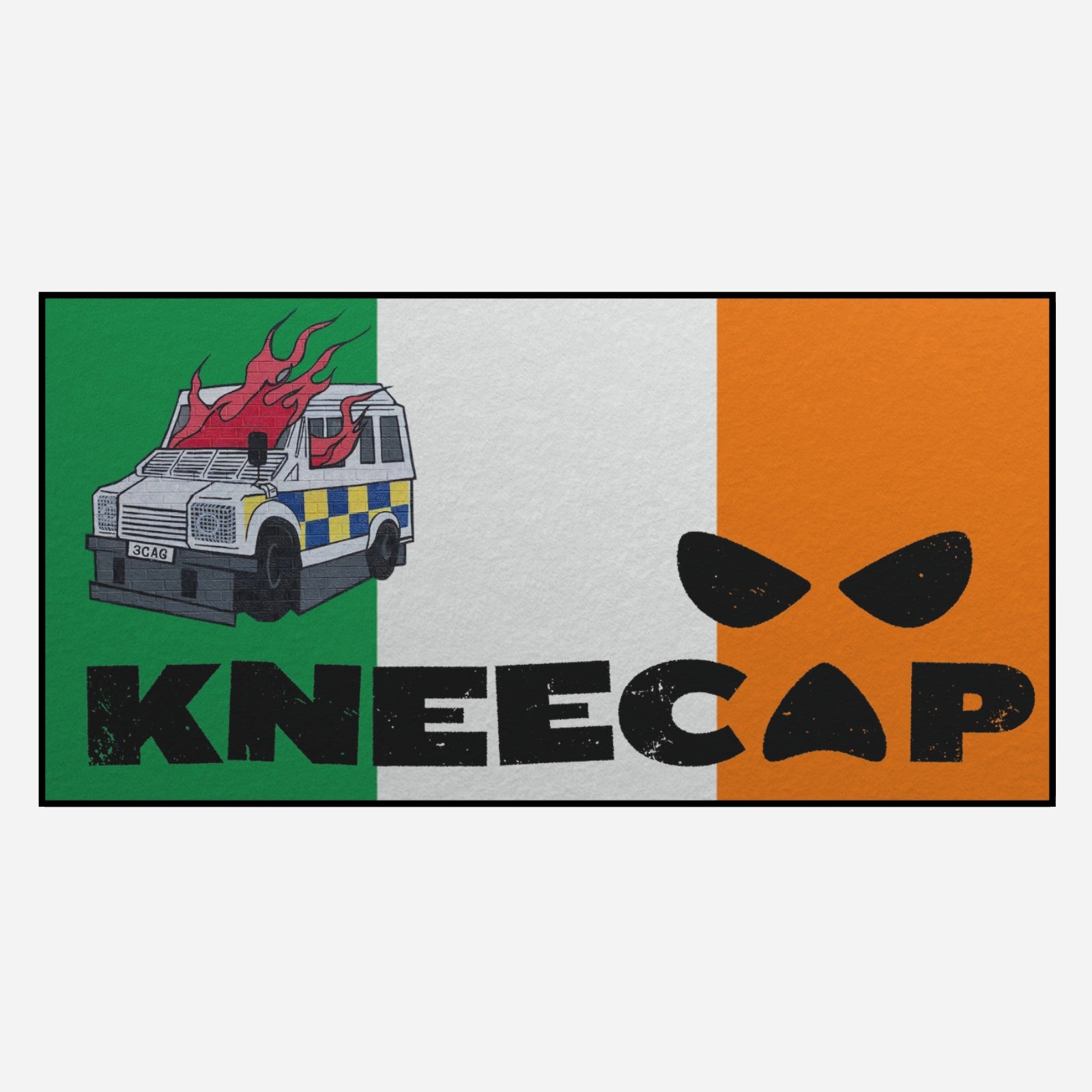 Kneecap with jeep Beach Towel