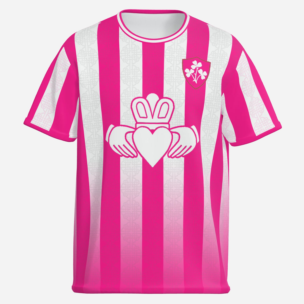 Womens Pink Claddagh Ireland Vintage Shirt