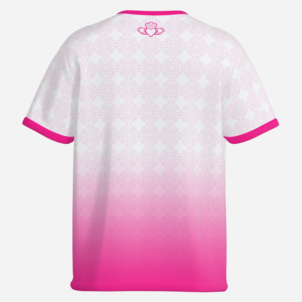 Womens Claddagh Vintage Ireland Shirt Pink Fade