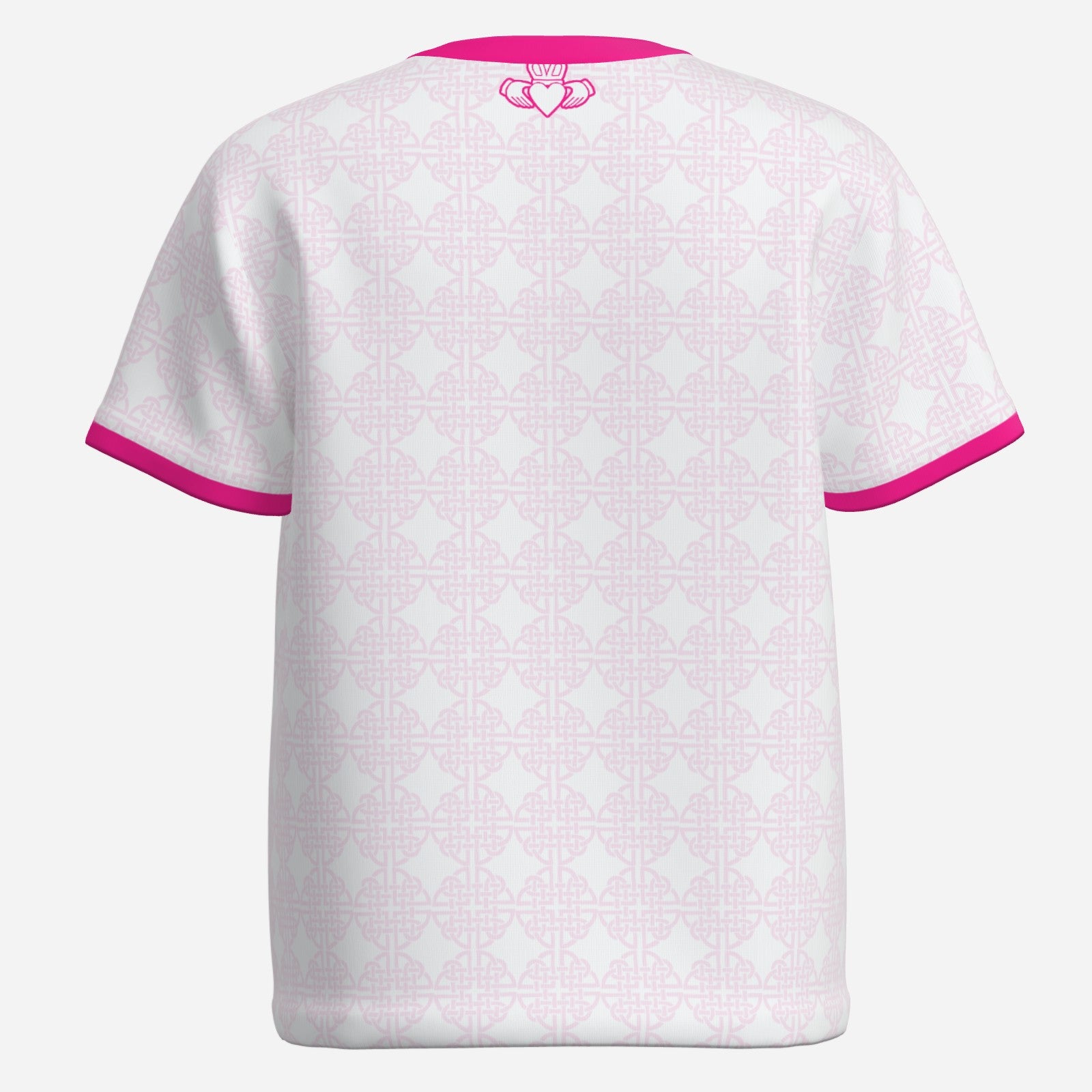 Kids Pink and White Claddagh Jersey