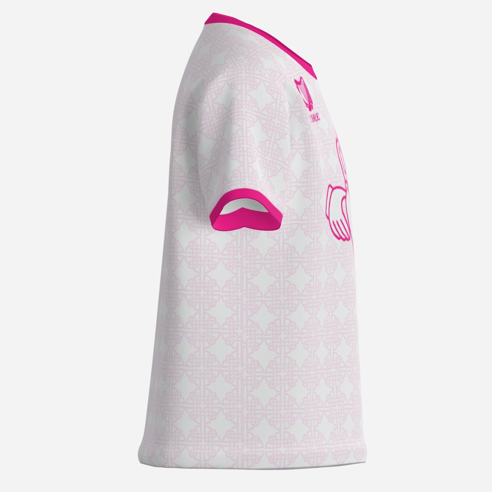 Kids Pink and White Claddagh Jersey