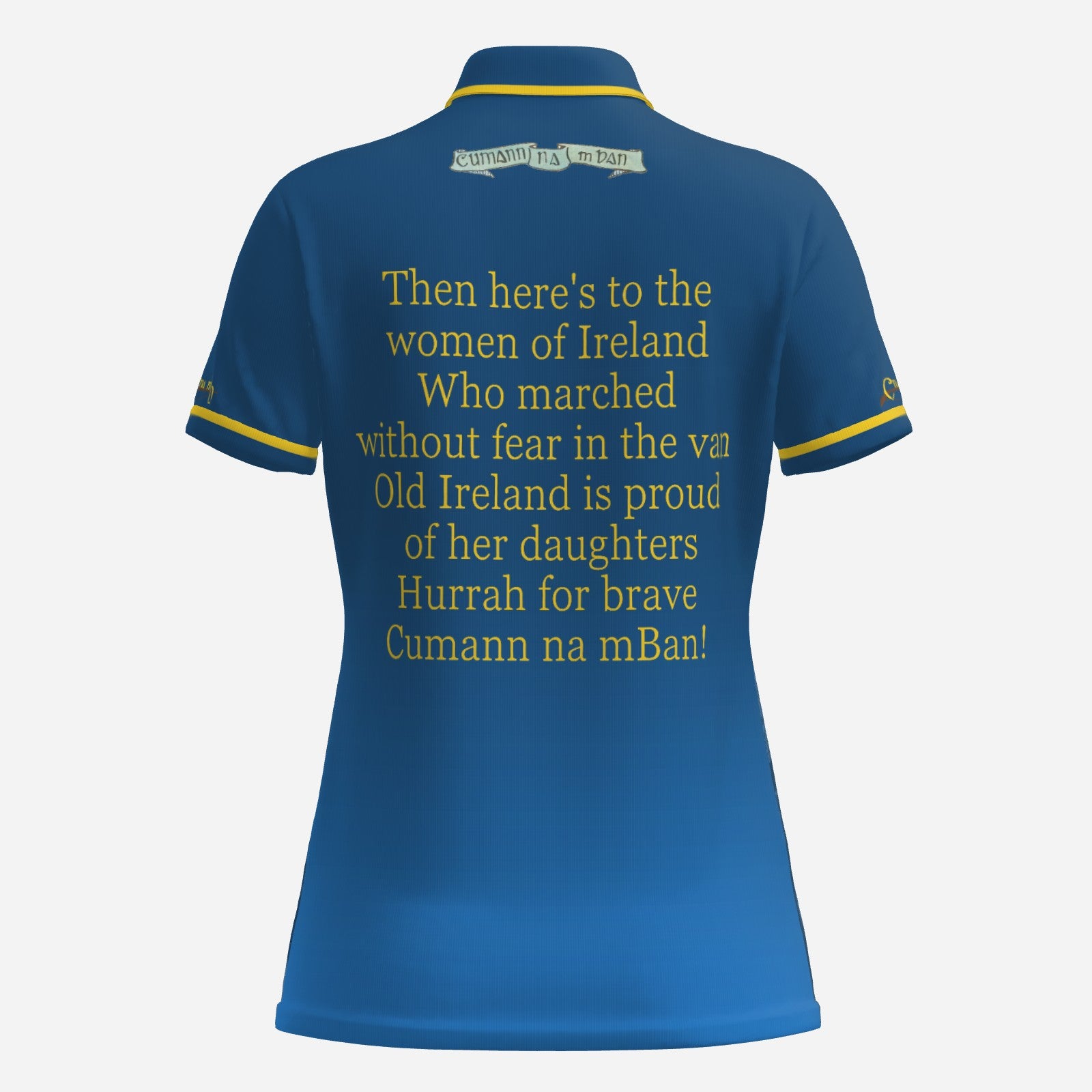 Womens two button polo shirt. Cumman Na mBan