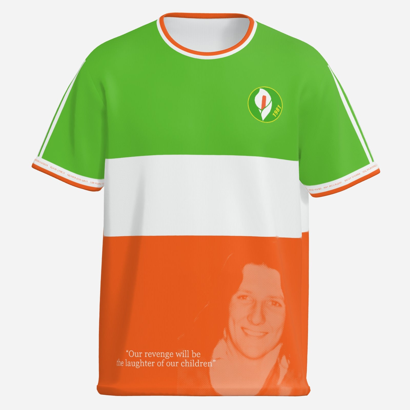 Irish Tricolour Bobby Sands Hunger Striker Tribute Jersey