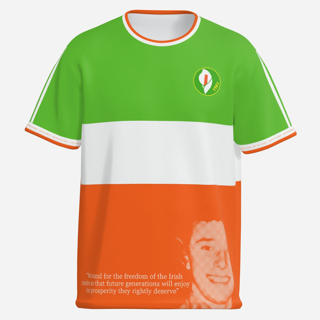 Irish Tricolour Raymond McCreesh T-Shirt - Hunger Striker Tribute