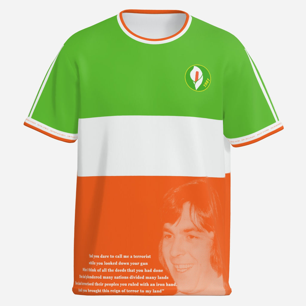 Irish Tricolour Joe McDonnell T-Shirt - Belfast Hunger Striker Tribute