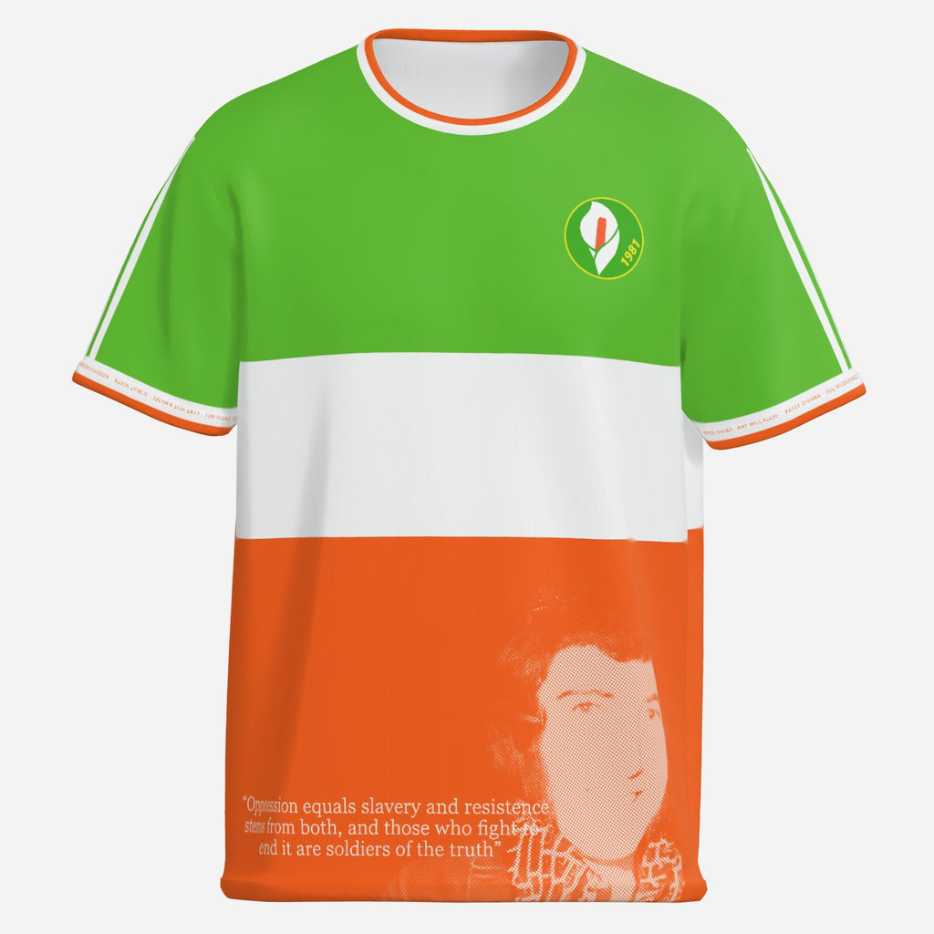 Irish Tricolour Martin Hurson T-Shirt - Cappagh Tyrone Hunger Striker Tribute