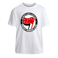 Always Anti-Facsist - Proudly Working Class Red Starry Plough White T-shirt