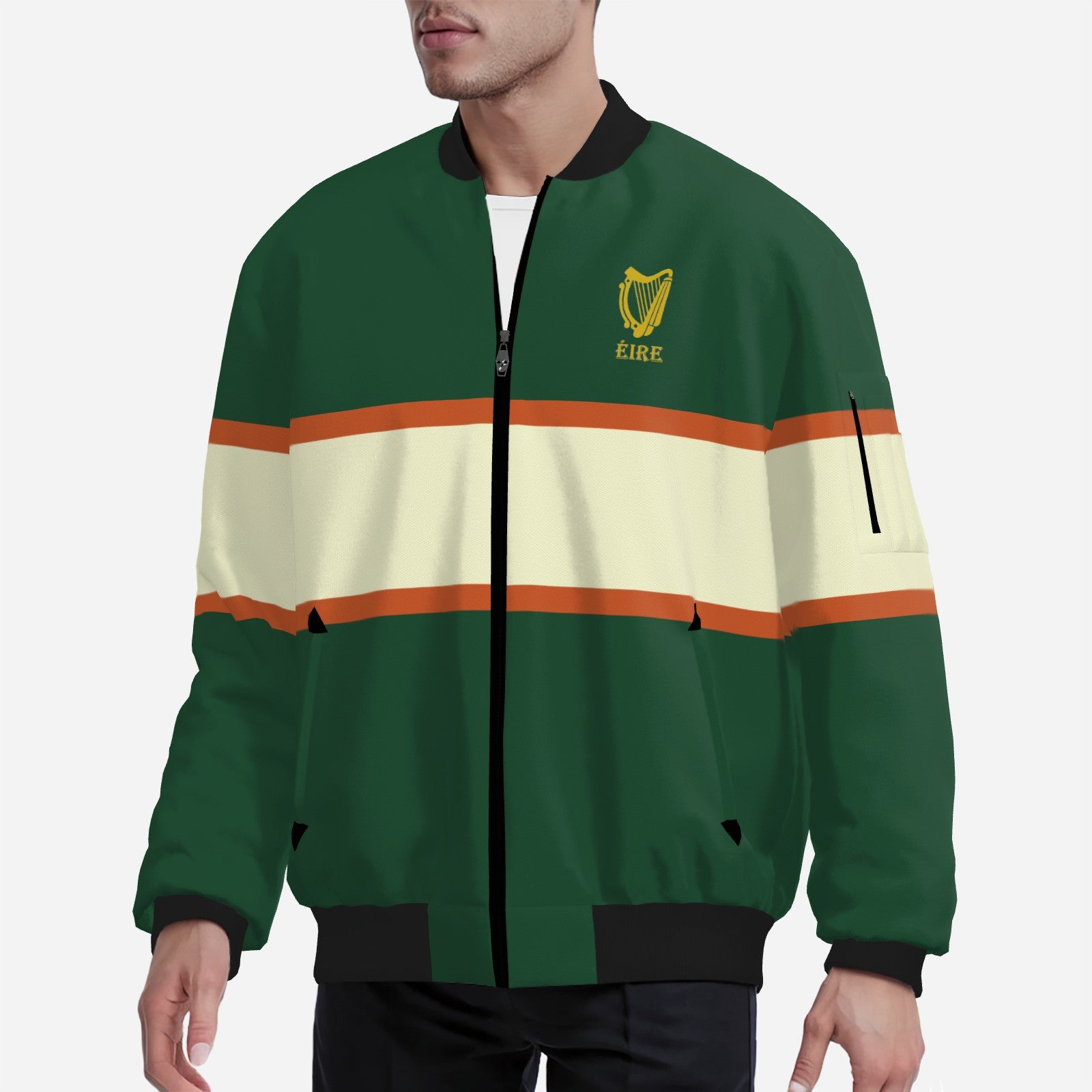 Eire Bomber Jacket Dark Green