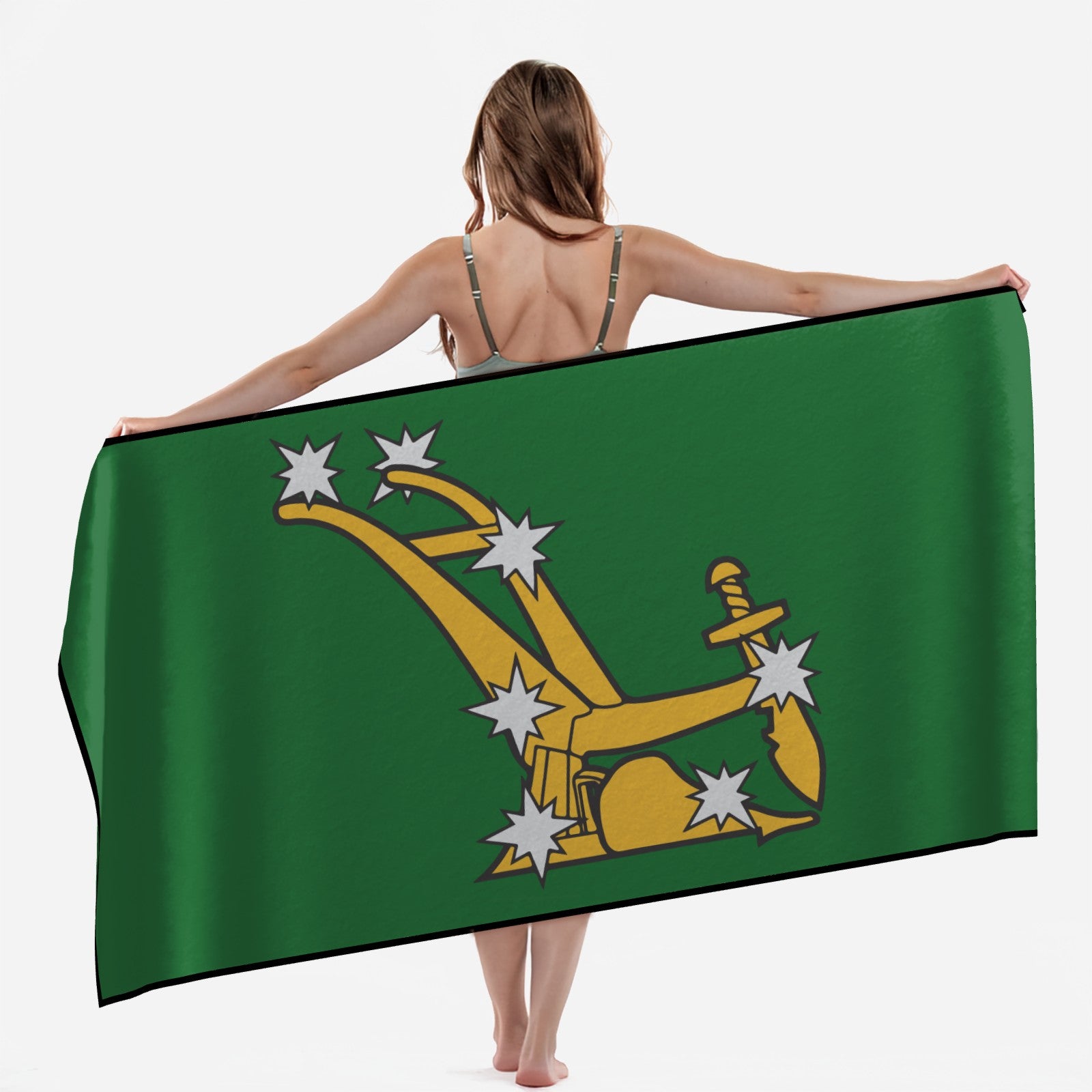 Luxury Irish Starry Plough Beach Towel – 80cm x 160cm Soft Microfibre