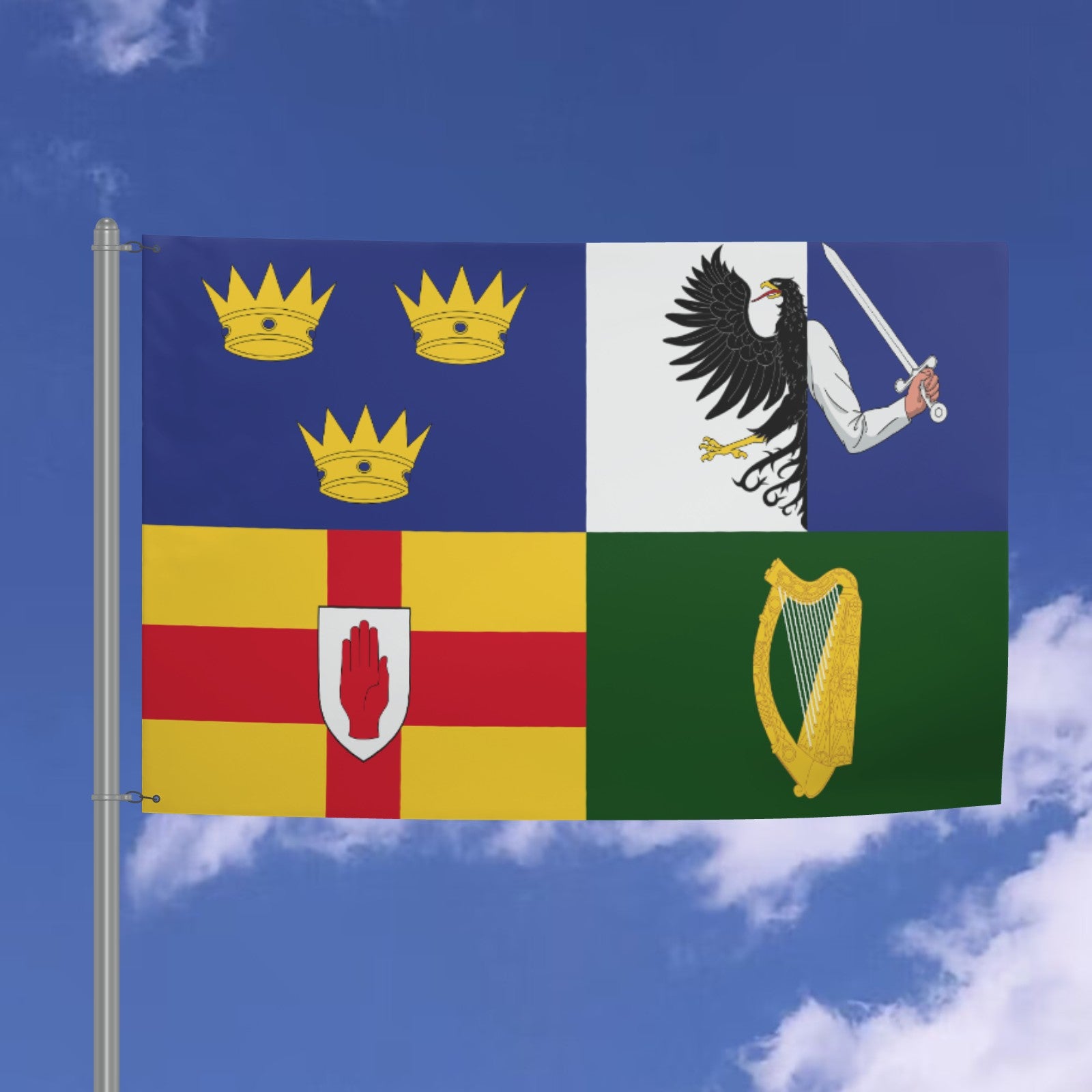 Four Provinces of Ireland Flag 6ft x 4ft