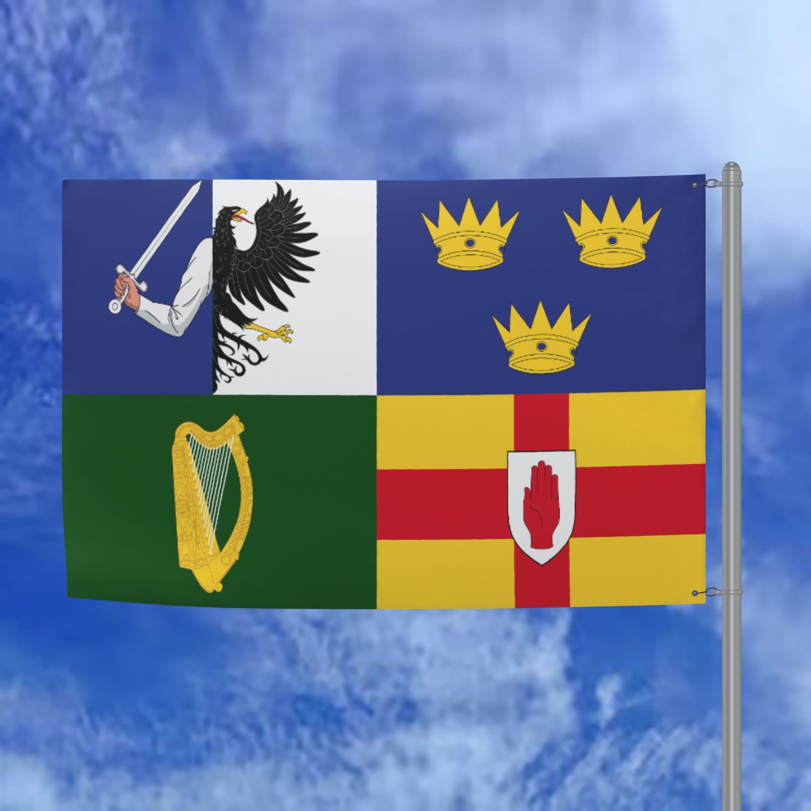 Four Provinces of Ireland Flag 6ft x 4ft