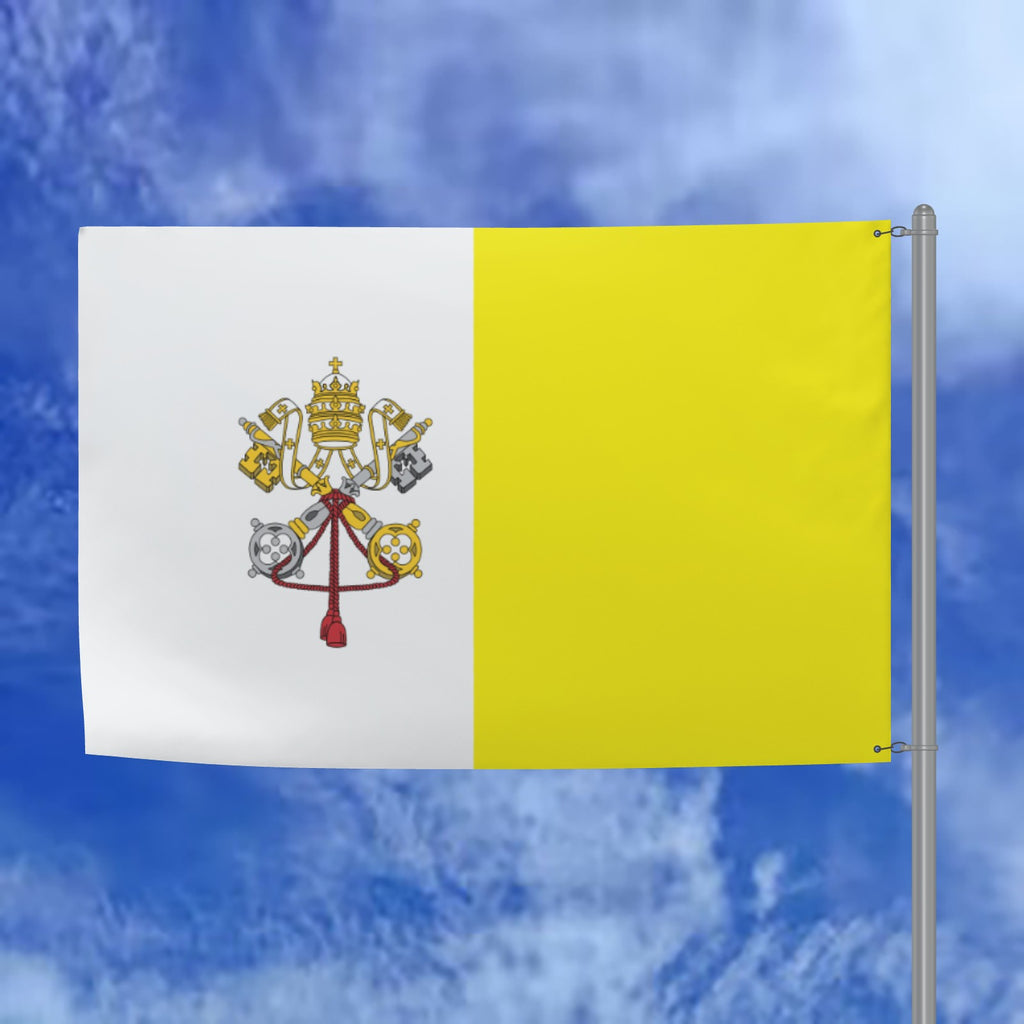 Vatican City Flag - 6ft x 4ft Double-Sided Premium Quality with Papal Emblem