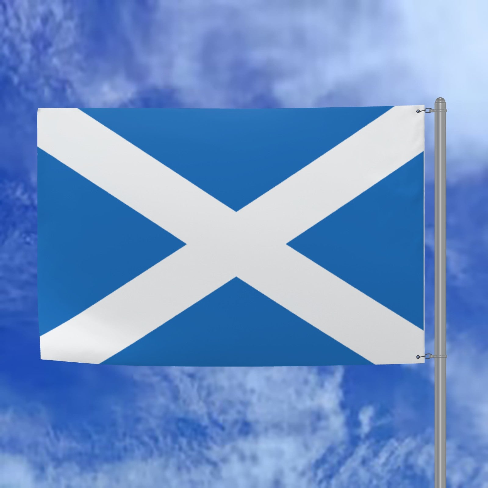 Scottish National Flag - 6ft x 4ft Double-Sided Premium Quality Saltire with St. Andrew’s Cross