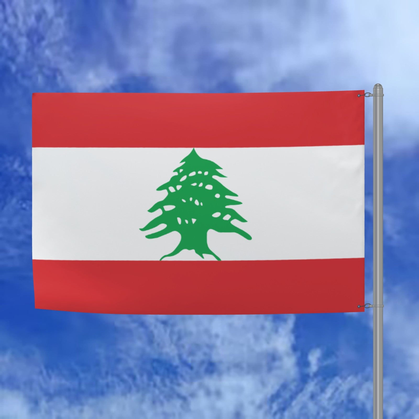 Lebanon National Flag - 6ft x 4ft Double-Sided Premium Quality with Cedar Tree