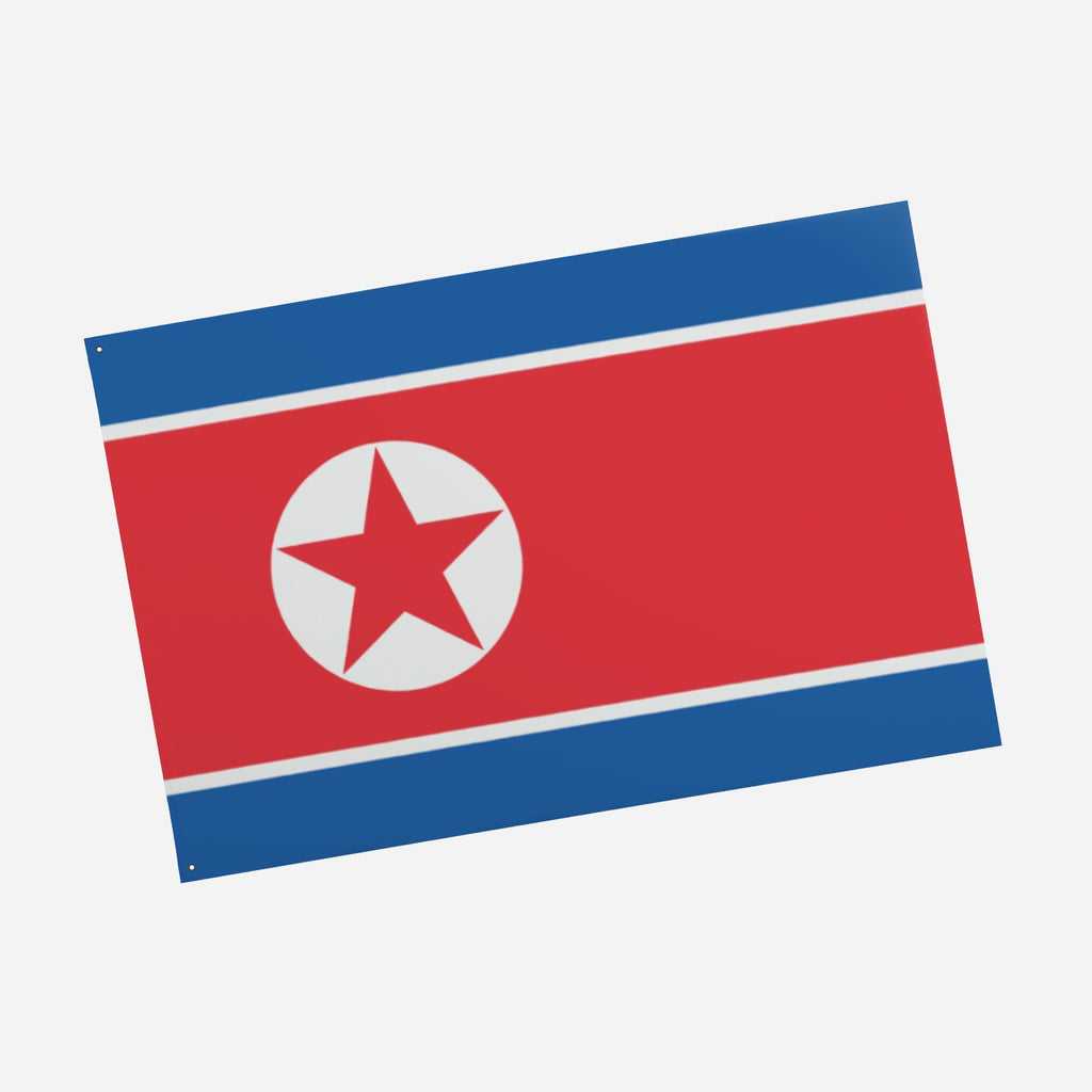 North Korean National Flag - 6ft x 4ft Double-Sided Premium Quality with Red Star