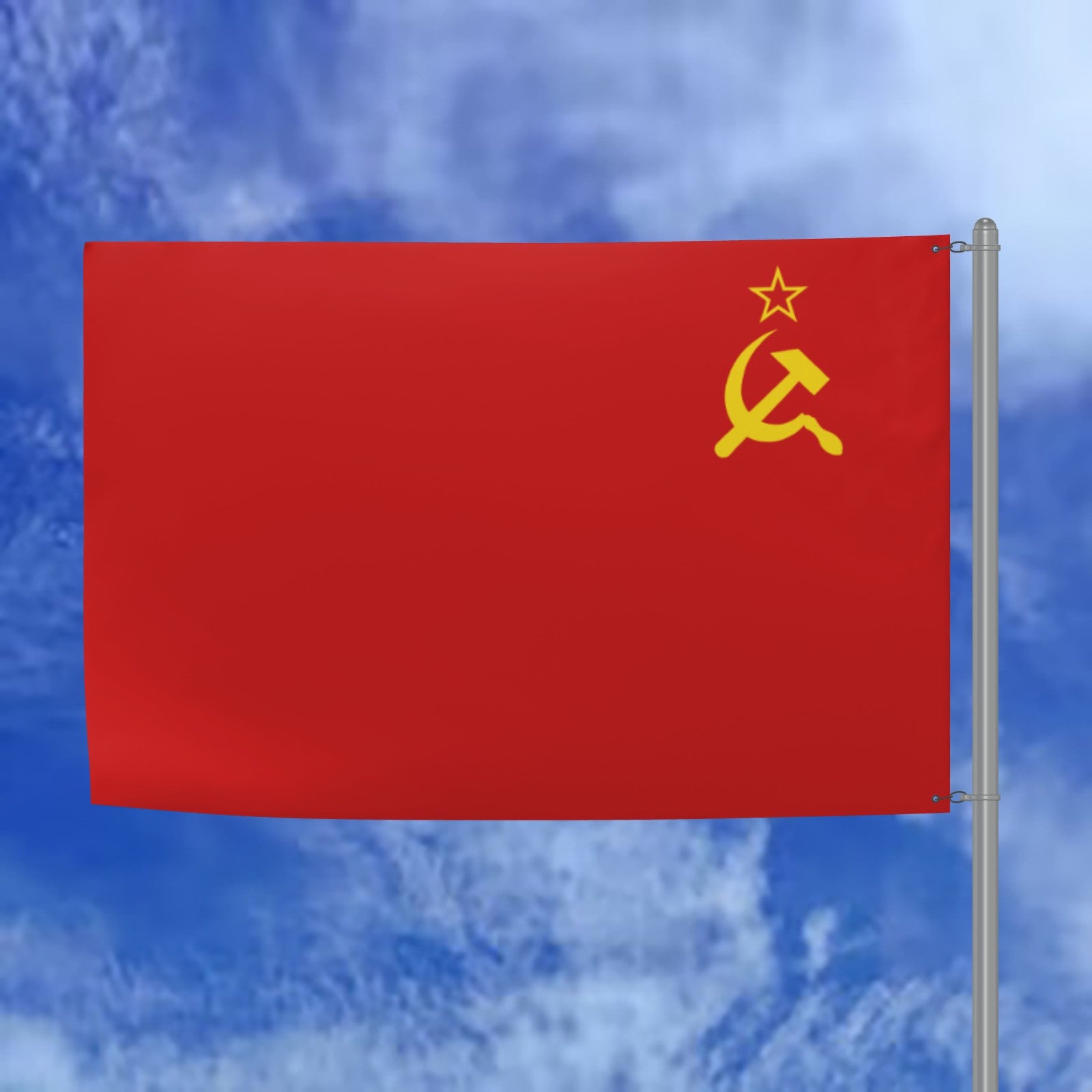 Soviet Union Flag - 6ft x 4ft Double-Sided Premium Quality with Hammer and Sickle