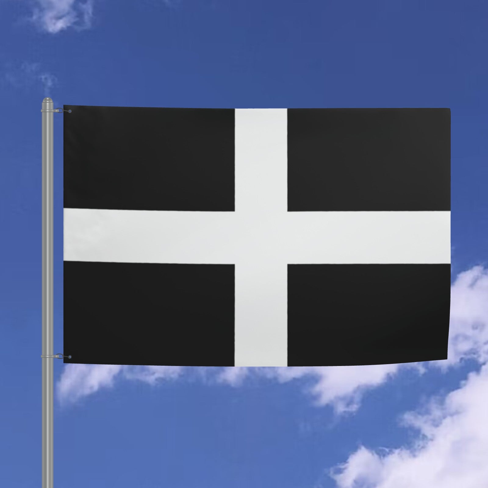 Cornwall Flag - 6ft x 4ft Double-Sided Premium Quality St. Piran’s Flag