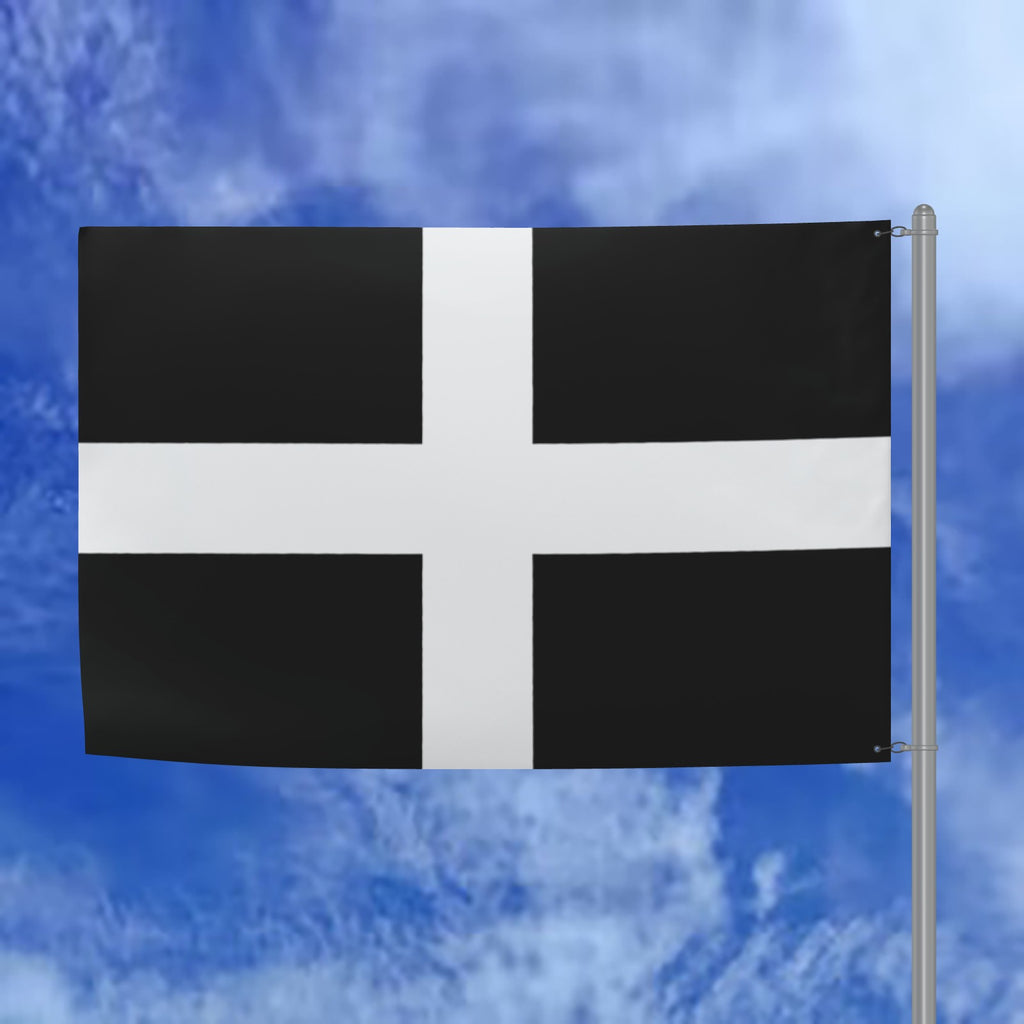 Cornwall Flag - 6ft x 4ft Double-Sided Premium Quality St. Piran’s Flag