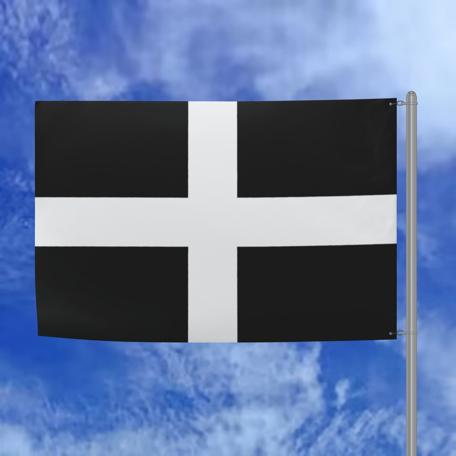 Cornwall Flag - 6ft x 4ft Double-Sided Premium Quality St. Piran’s Flag