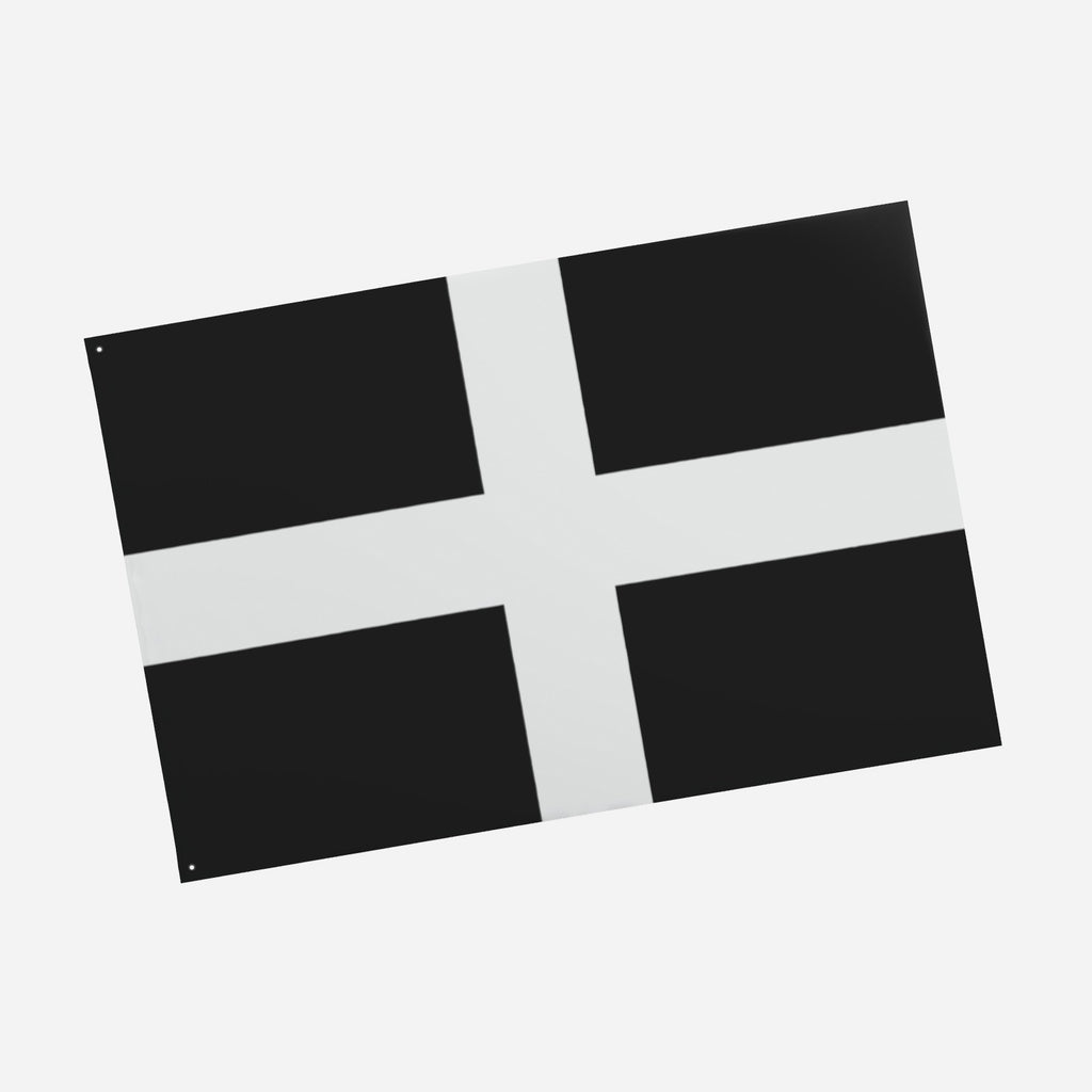 Cornwall Flag - 6ft x 4ft Double-Sided Premium Quality St. Piran’s Flag