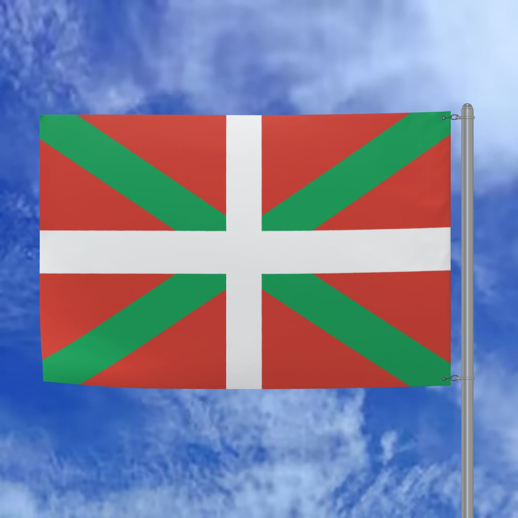 Basque Language Flag Basque Country Flag - 6ft x 4ft Double-Sided Premium Quality Ikurriña ...