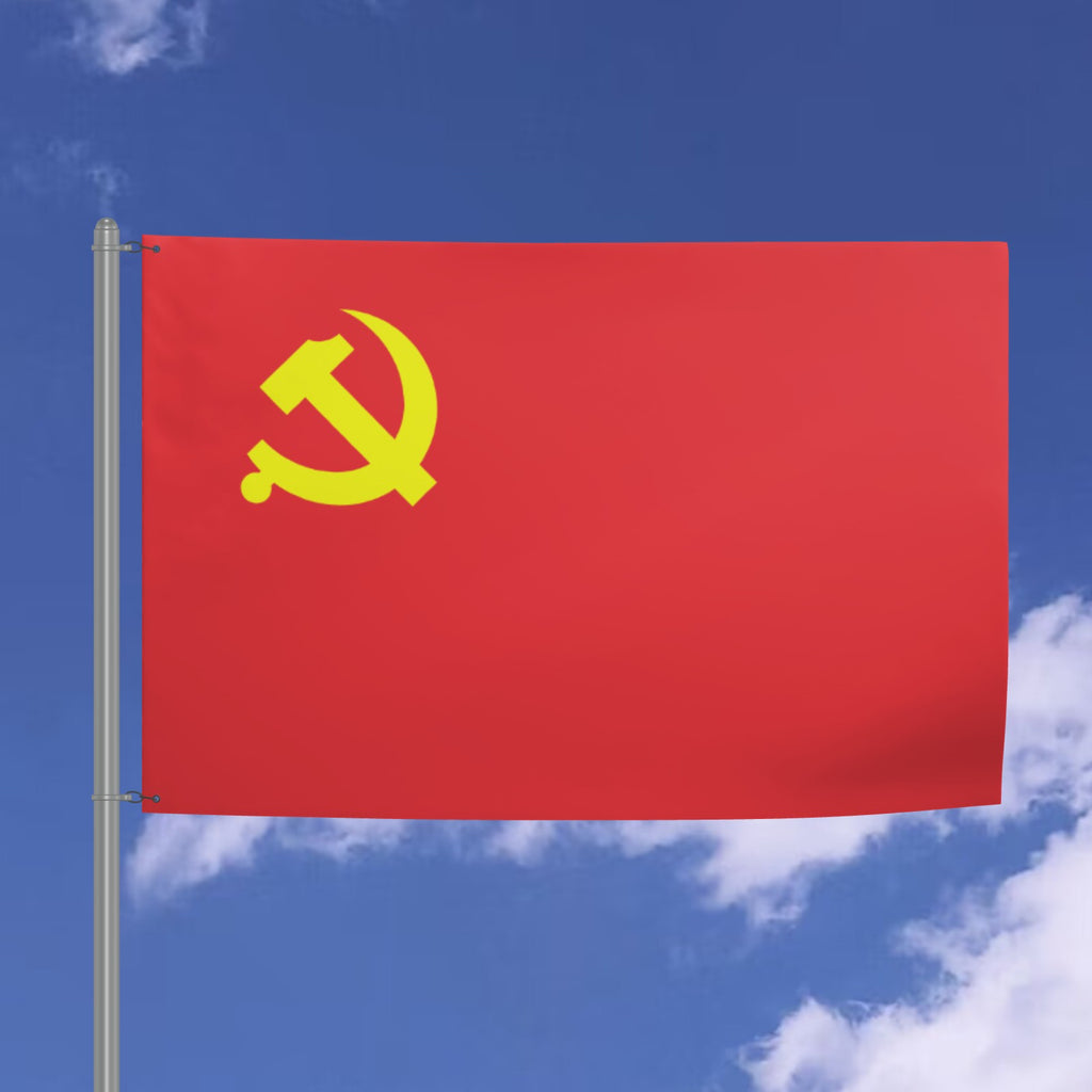 Communist Party of China Flag - 6ft x 4ft Double-Sided Premium Quality with Hammer and Sickle