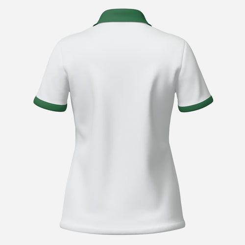 AC/DC Inspired IR/SH Women's Tennis/Golf Shirt - White