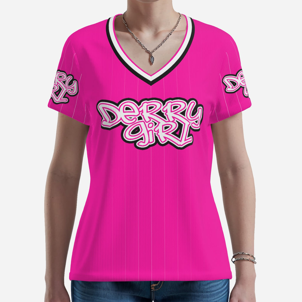 Derry Girl Pink Baseball Jersey