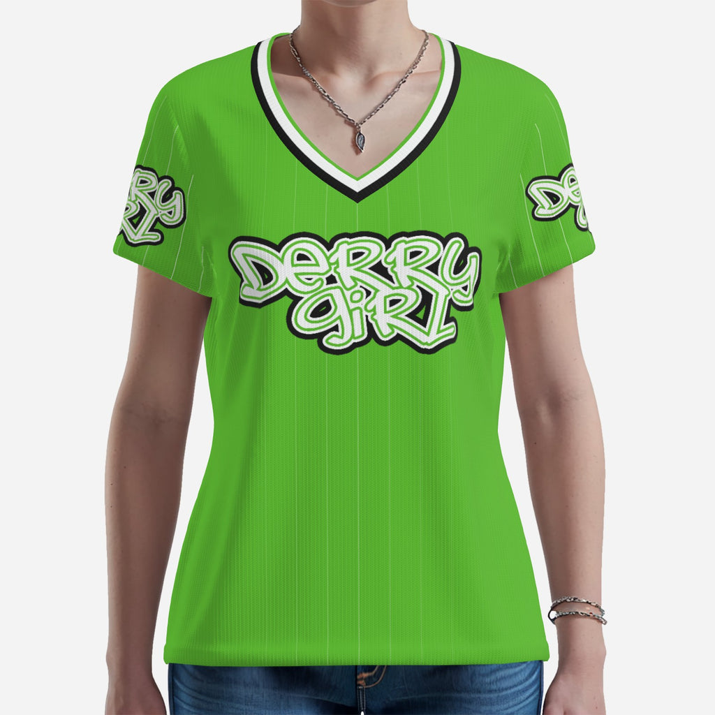 Womens Derry Girl Jersey in Green