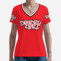 Derry Girl Baseball Jersey in Red