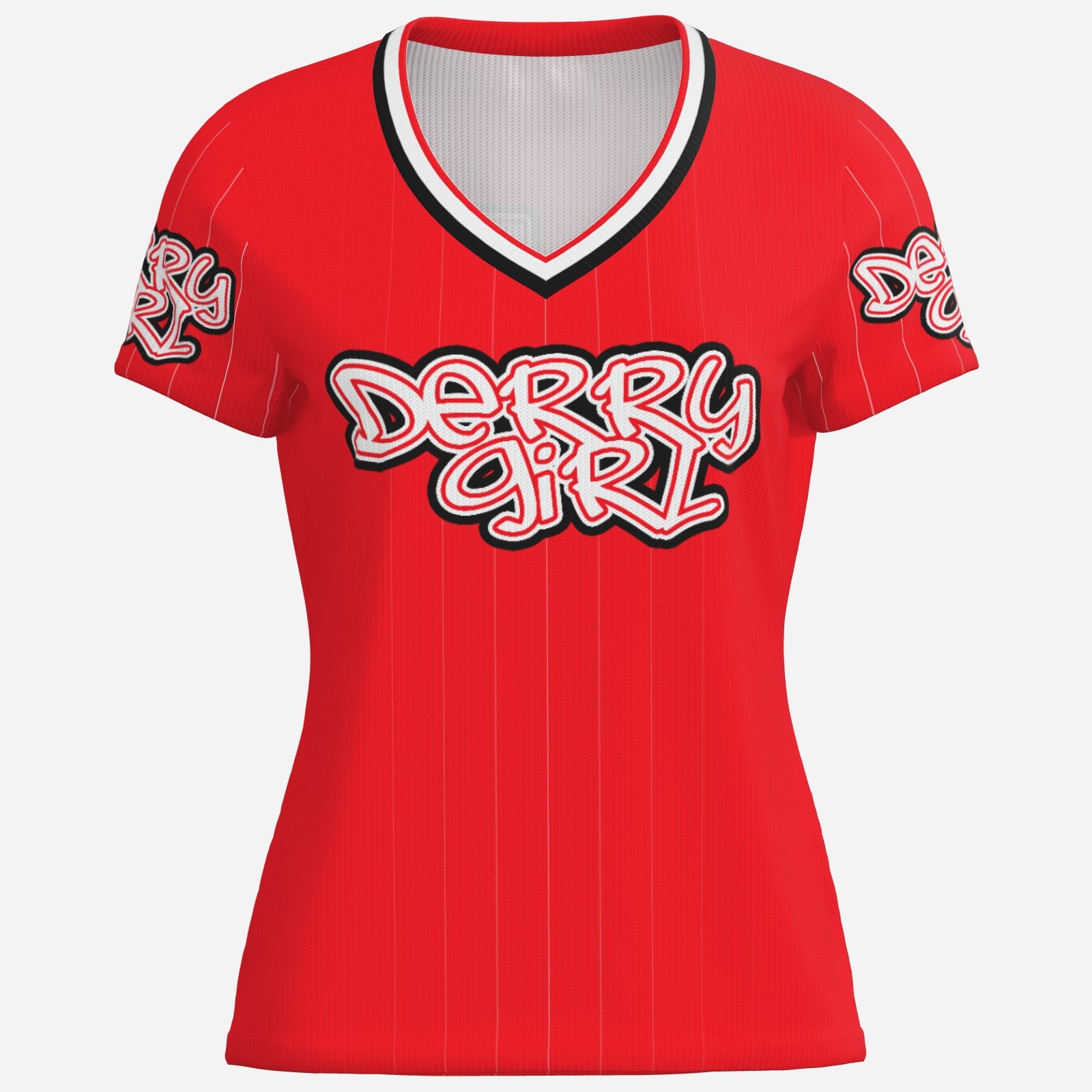 Derry Girl Baseball Jersey in Red