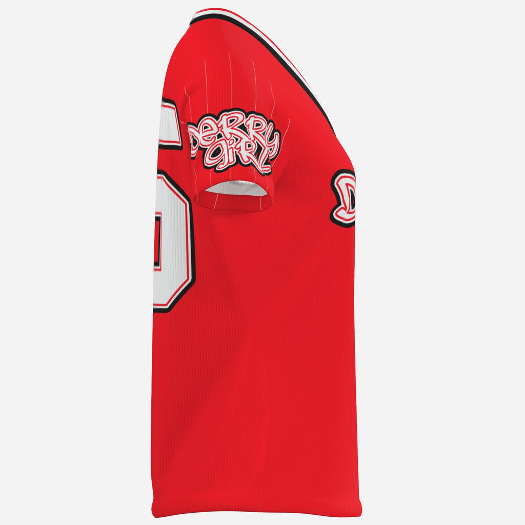 Derry Girl Baseball Jersey in Red