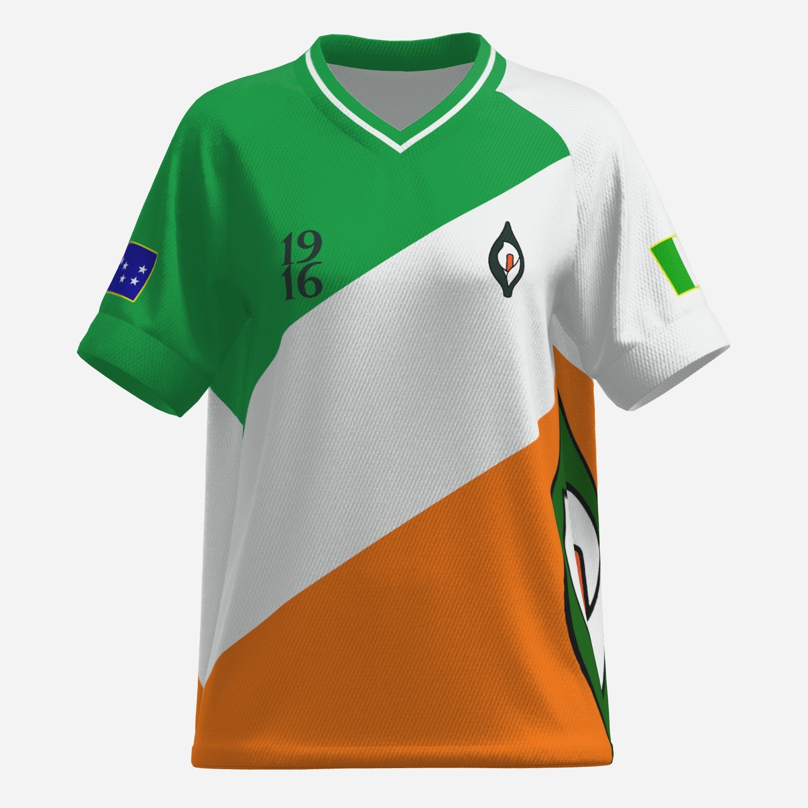 Womens V Neck Mesh Jersey Easter Lily 1916