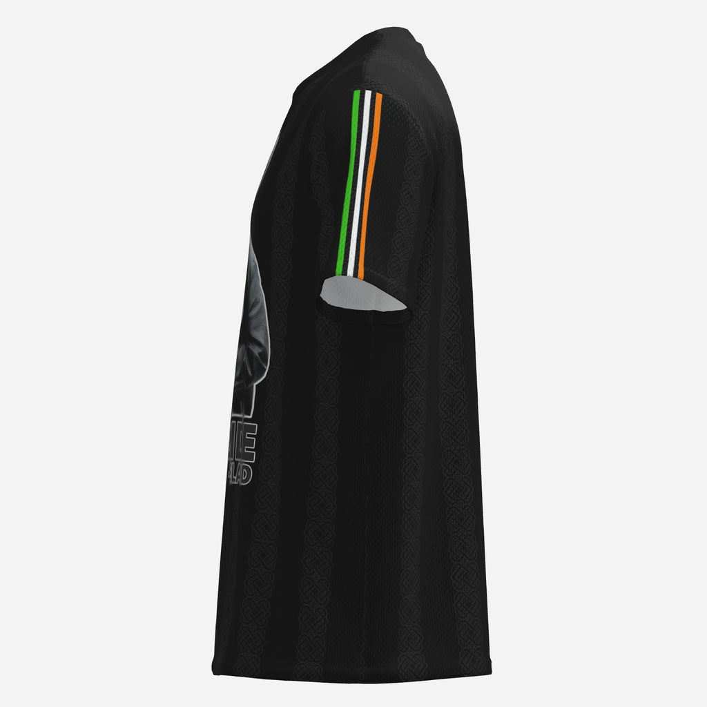 Bogside, Derry, Ireland Black O-Neck Mesh Jersey