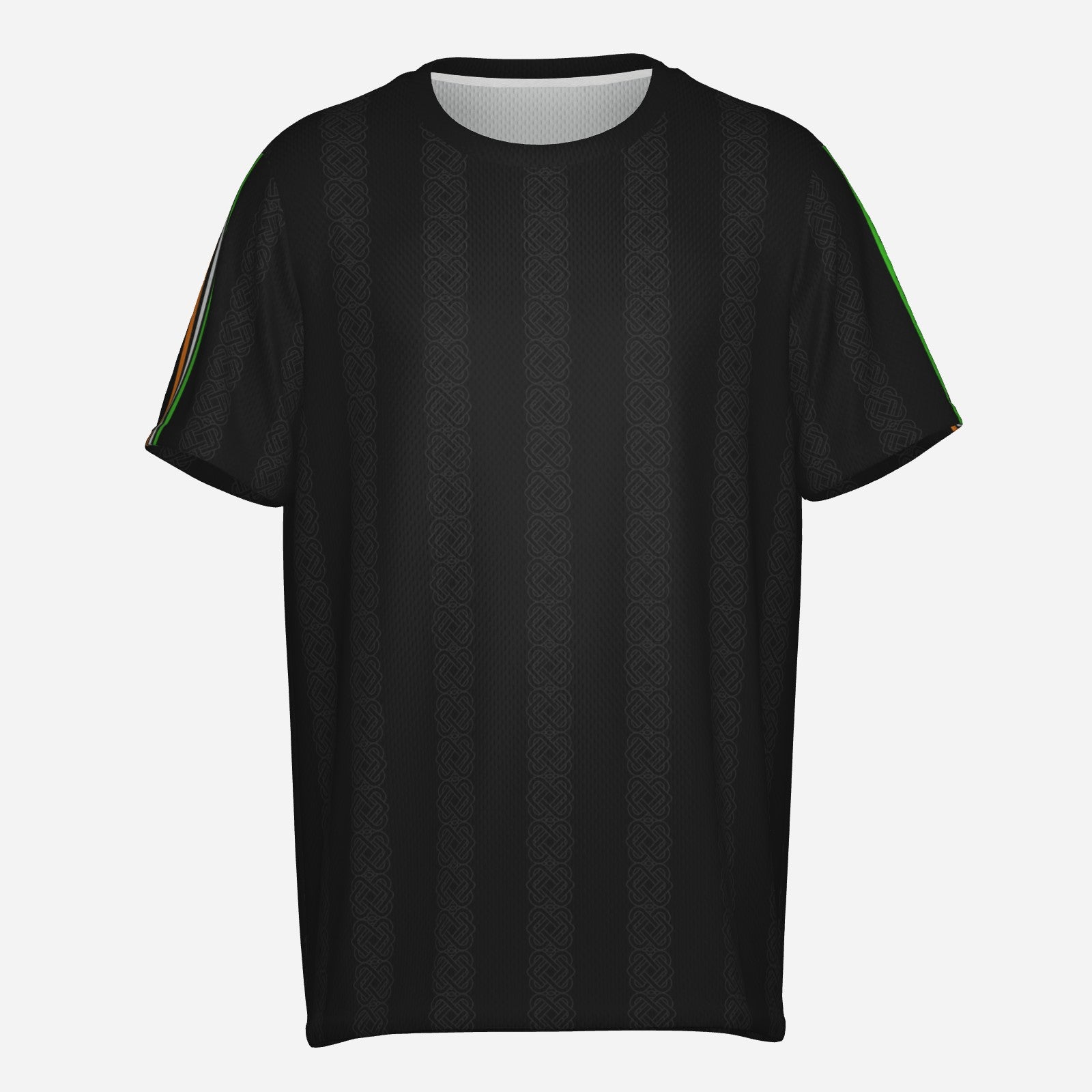 Black O-Neck Mesh Jersey