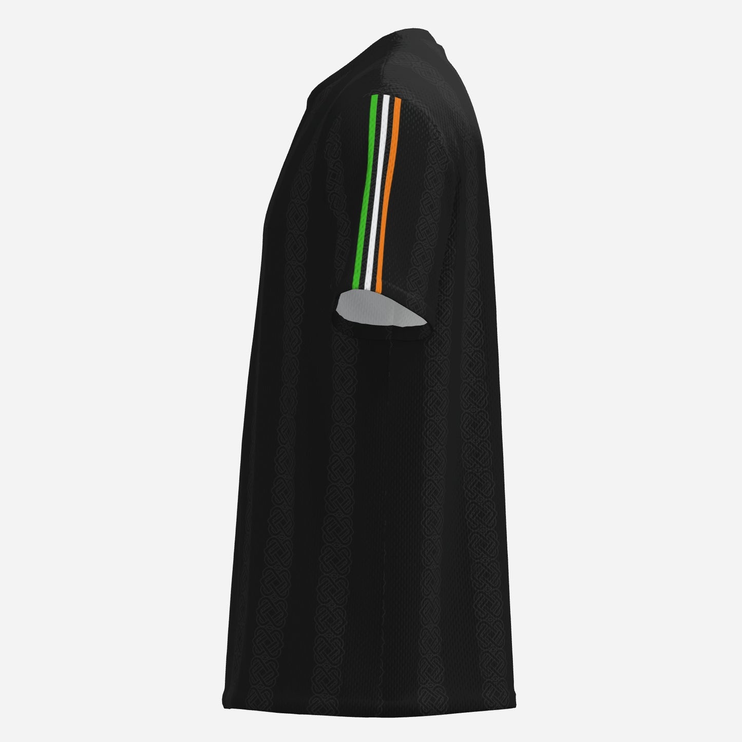 Black O-Neck Mesh Jersey