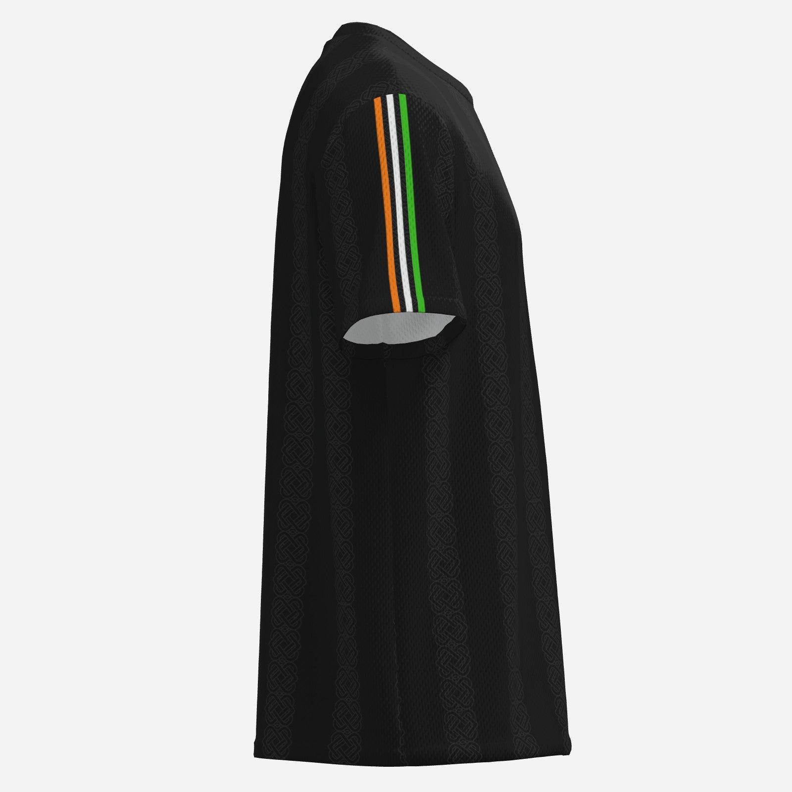 Black O-Neck Mesh Jersey