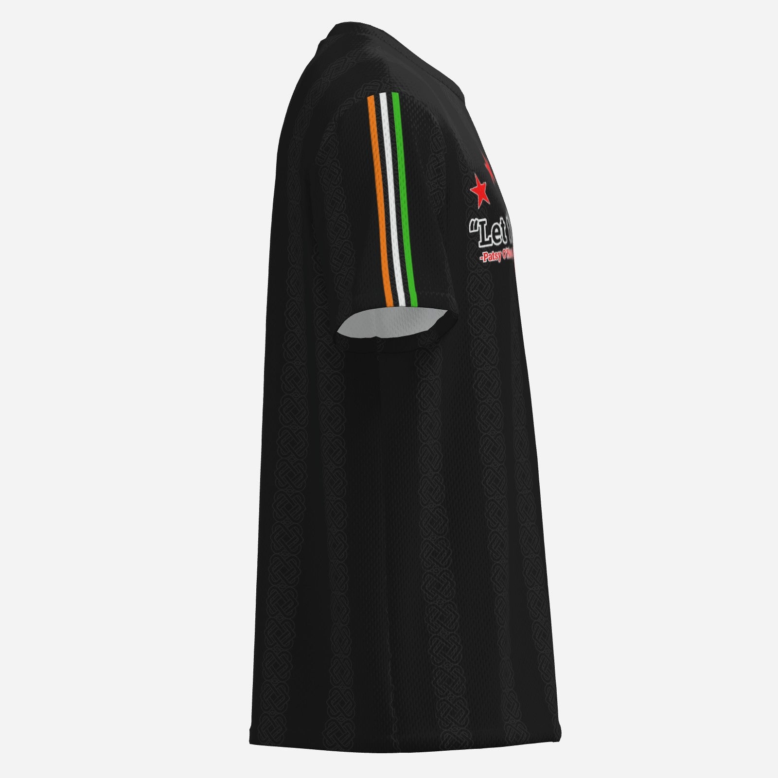 Let the fight go on! Patsy O'Hara Quote Black Mesh Jersey