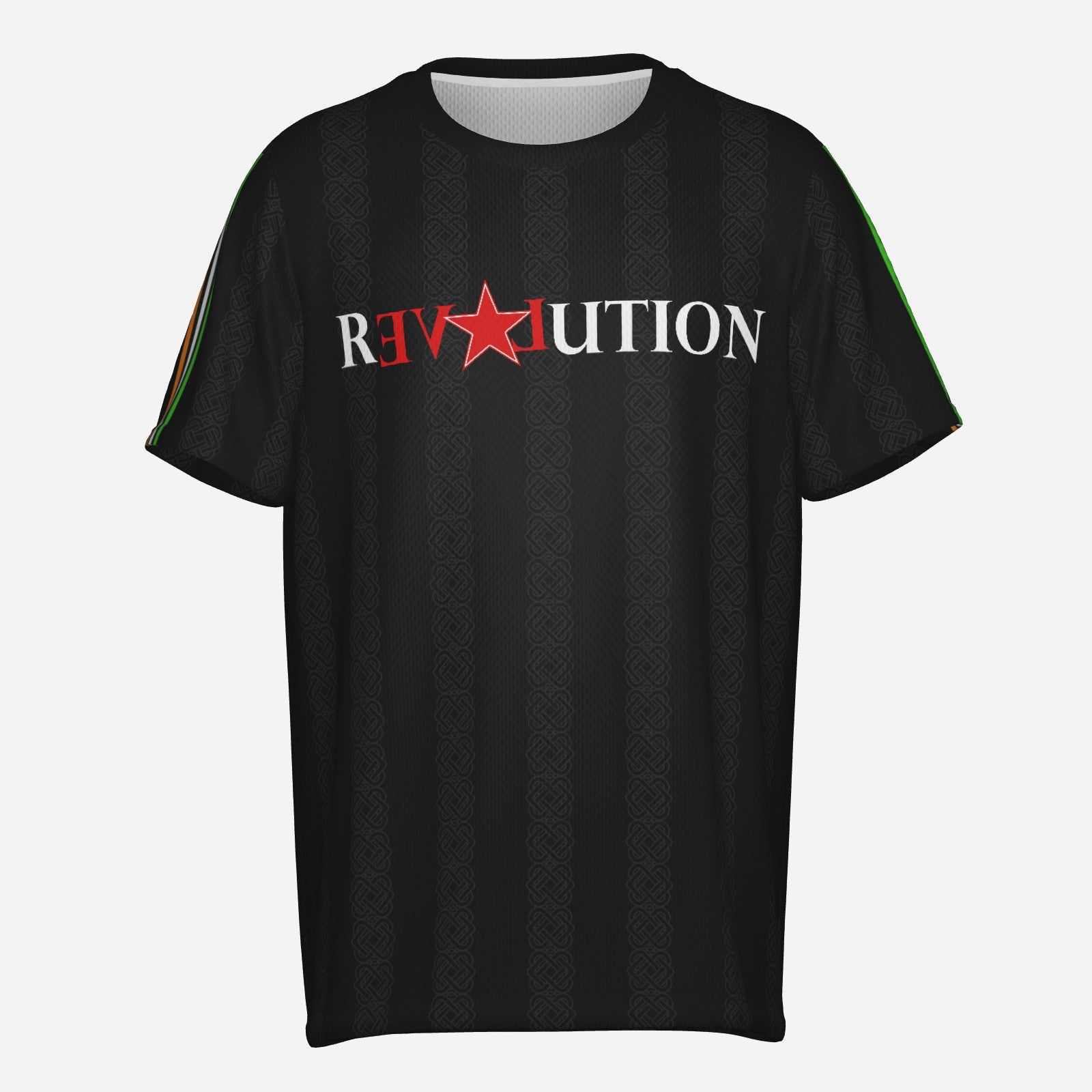 LOVE/REVOLUTION O-Neck Mesh Jersey