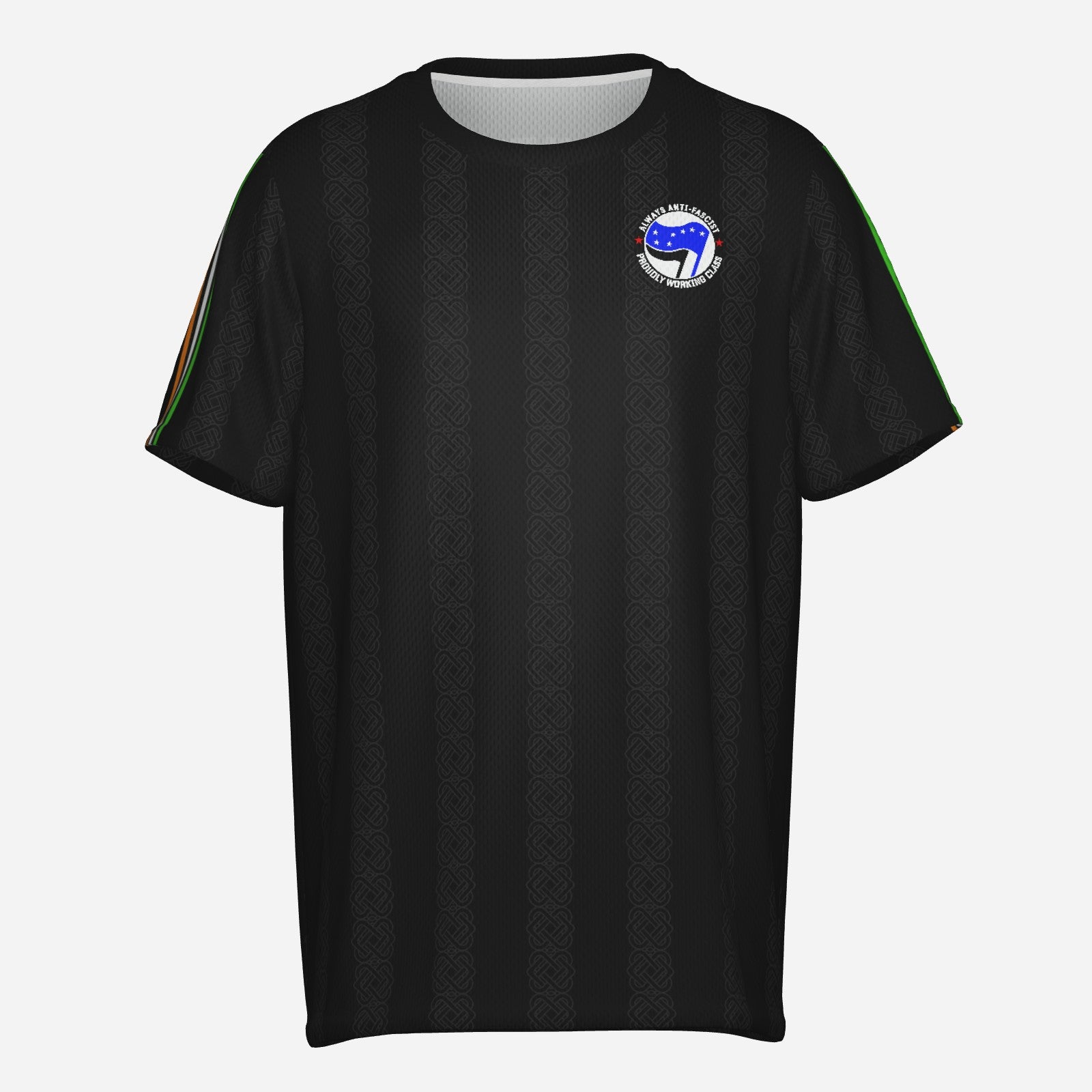 Always Anti-Fascist Proudly Working Class Starry Plough O-Neck Mesh Jersey