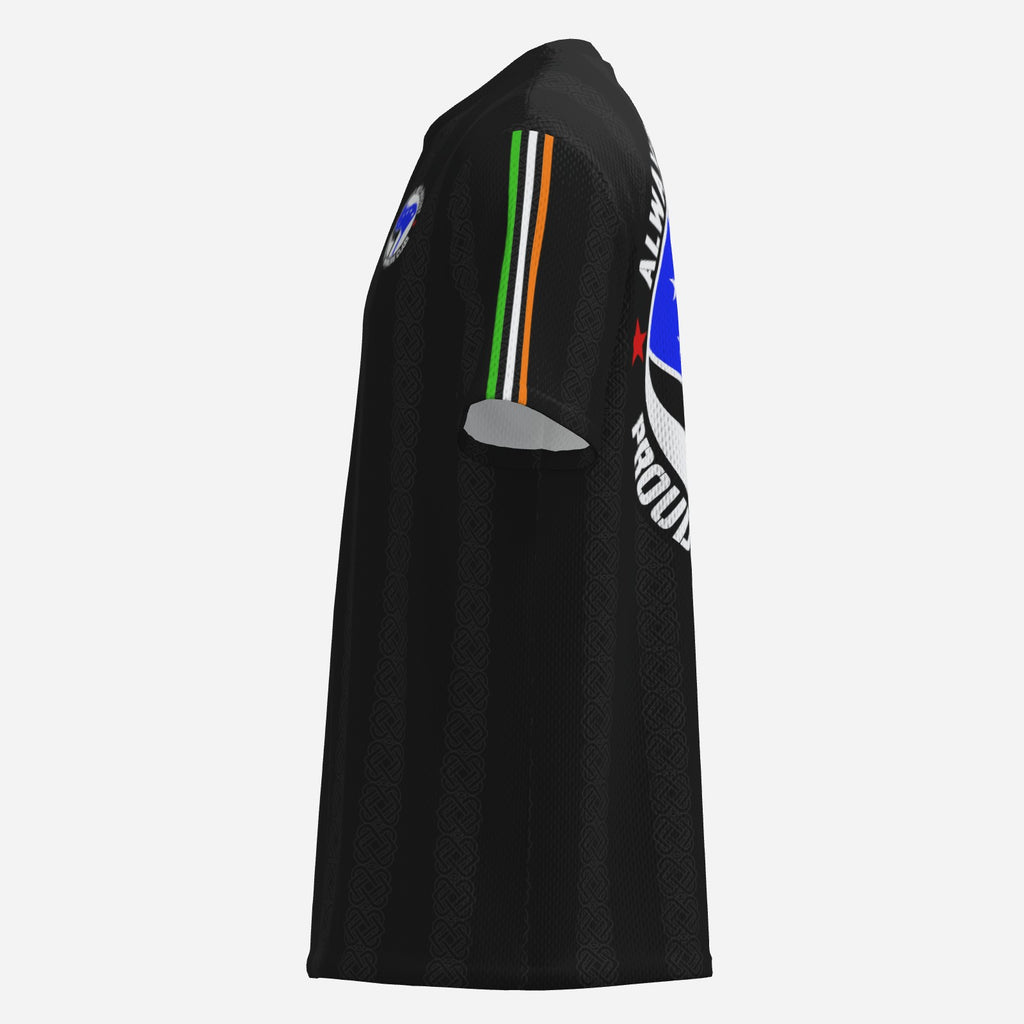 Always Anti-Fascist Proudly Working Class Starry Plough O-Neck Mesh Jersey