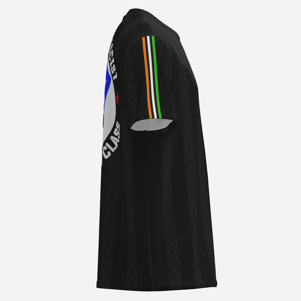 Always Anti-Fascist Proudly Working Class Starry Plough O-Neck Mesh Jersey