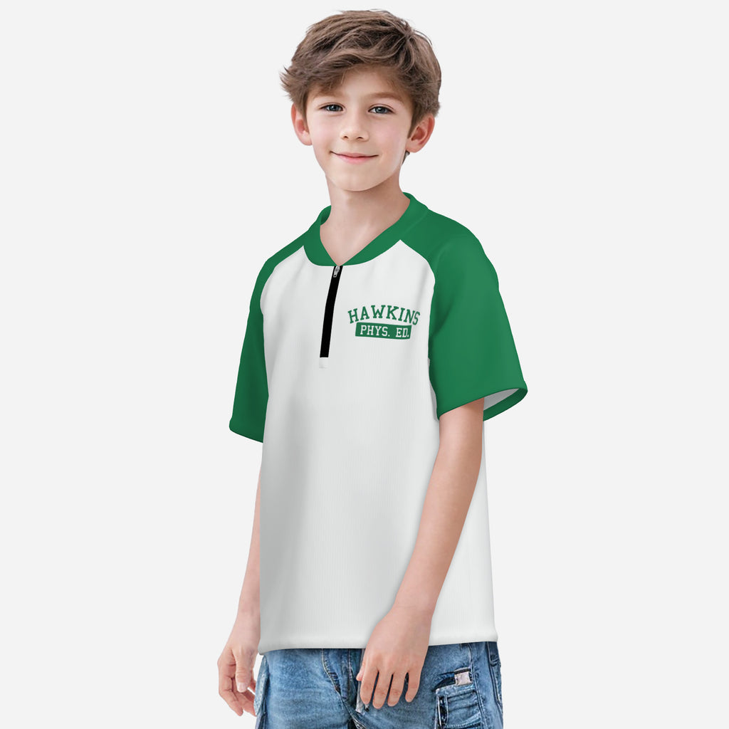 Hawkins Physical Ed Dept 1/4 Zip T-Shirt - Stranger Things