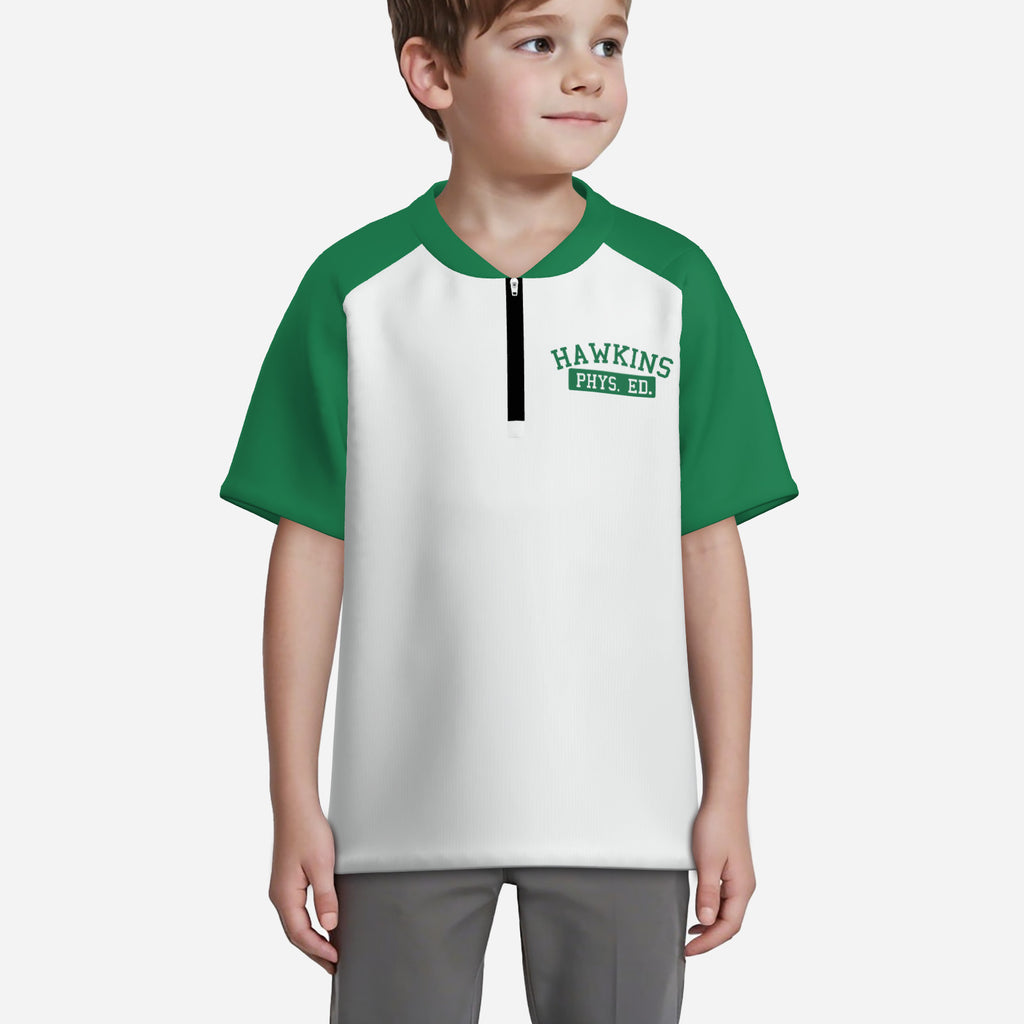 Hawkins Physical Ed Dept 1/4 Zip T-Shirt - Stranger Things